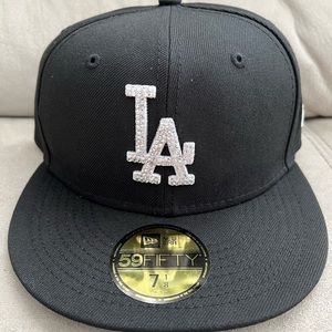 Hat Bling Bling 💎 LA Dodgers Black Hat